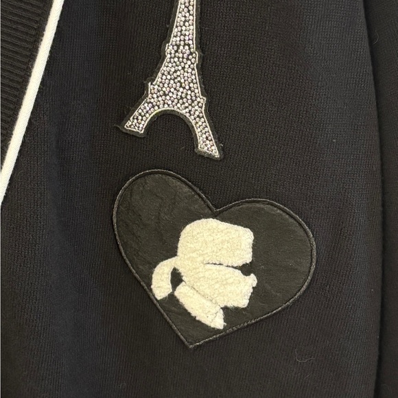Karl Lagerfeld Logo Patch Varsity Cardigan. Size XL - Picture 3 of 8
